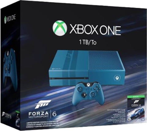Xbox One Console, 1TB, Forza Blue Ltd. Ed. (No Game), Boxed
